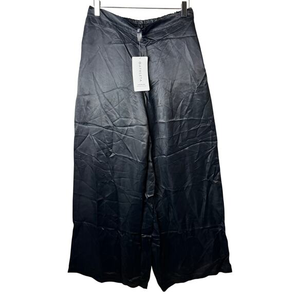 NWT Athleta Pantalon Calm Cool Pant Women’s Size Medium Black Palazzo Silky - Picture 1 of 13